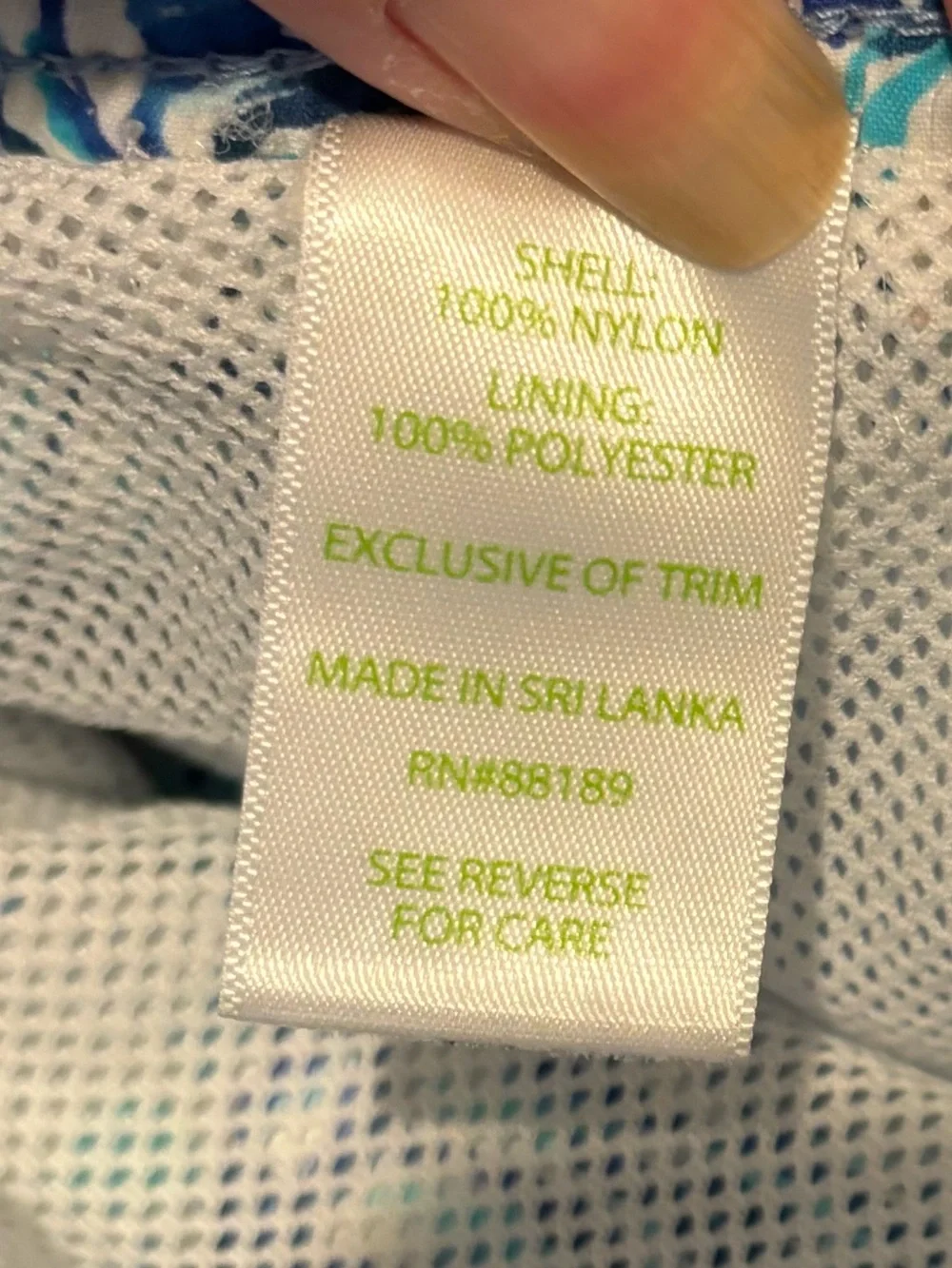 Lilly Pulitzer Mens Capri Swim Trunks in Call My Shell Phone Print Size L Resort